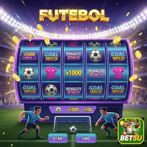 Jogo de slot de futebol no site bet5u, com gráficos vibrantes e temática esportiva.
